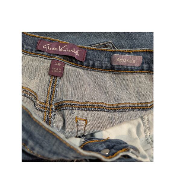 BUNDLE ONLY Gloria Vanderbilt Jeans Plus Size 22W 22 W Amanda Blue Stretch Pants - Picture 3 of 10